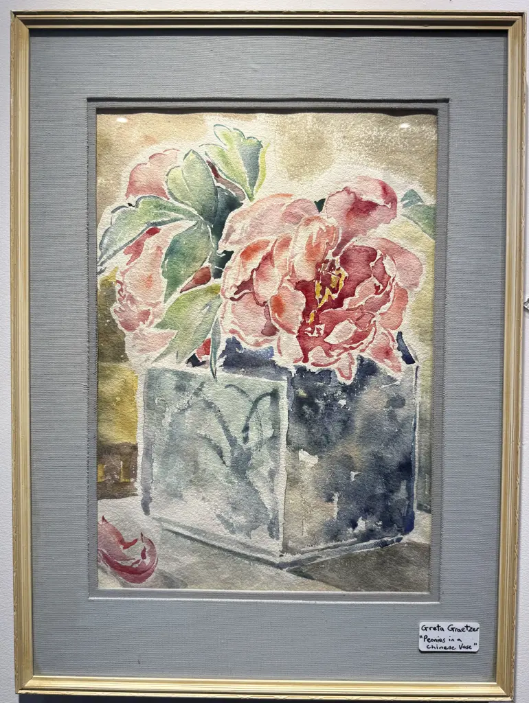 Greta Graetzer - "Peonies in a Chinese Vase"- Watercolour Image 1++