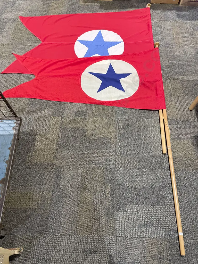 Two Assorted Vintage Flags Image 1++