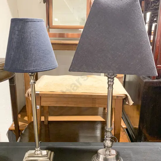 Pair of Modern Metal Table Lamps