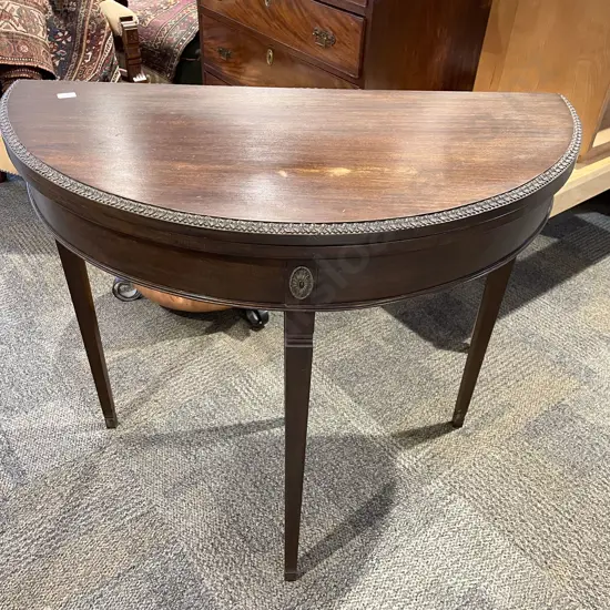 Mid C20th Foldover Circular Games Table