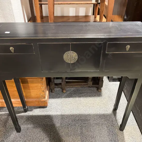 Modern Chinese Ebonised Hall Table