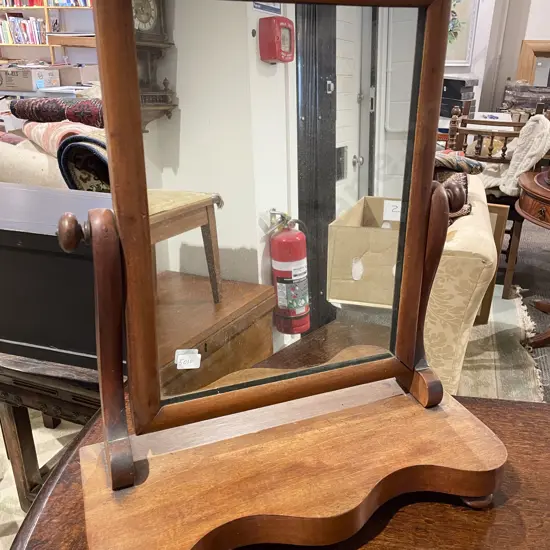 Late Vict. Mahogany Toilet Swing Mirror