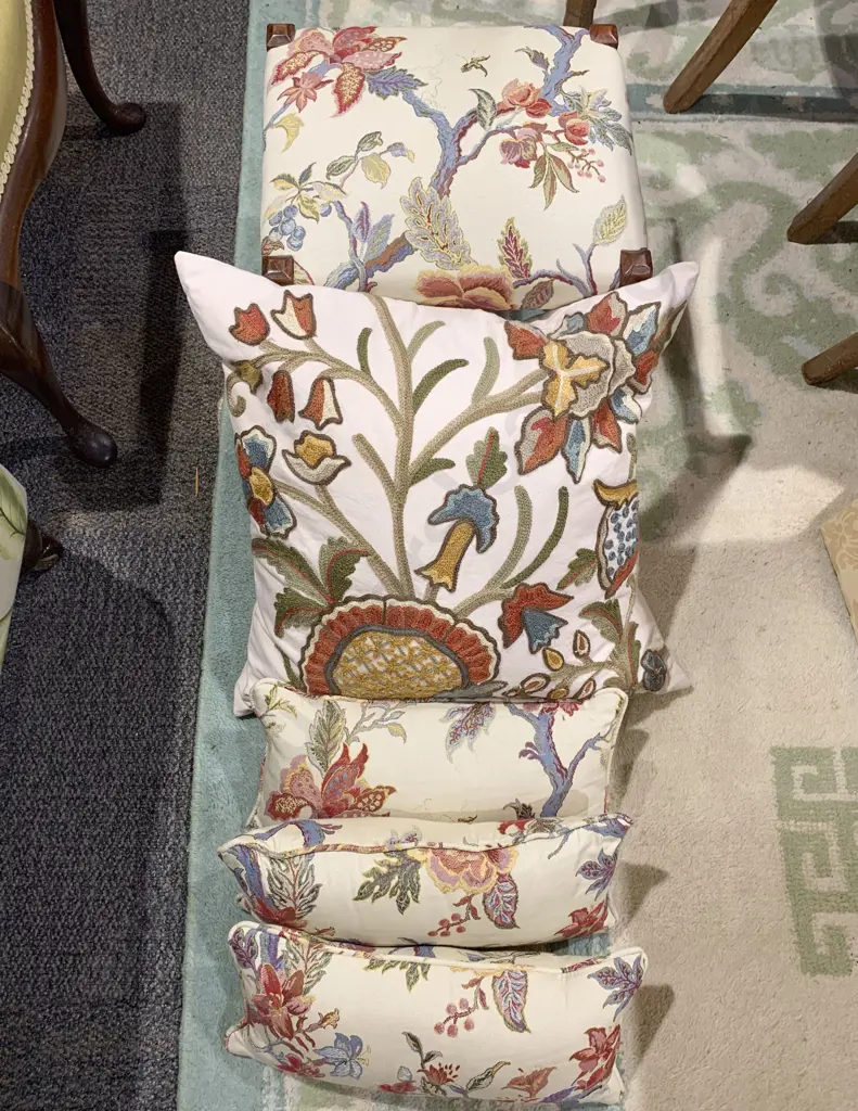 Occ. Footstool with Qty of Cushions Image 1++