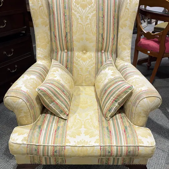 Modern Upholstered Wing Back Arm Chair