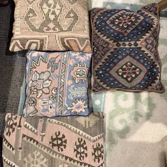 Three Kilim and Tapestry Cushions