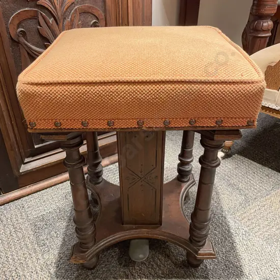 Victorian Column Support Occ. Stool