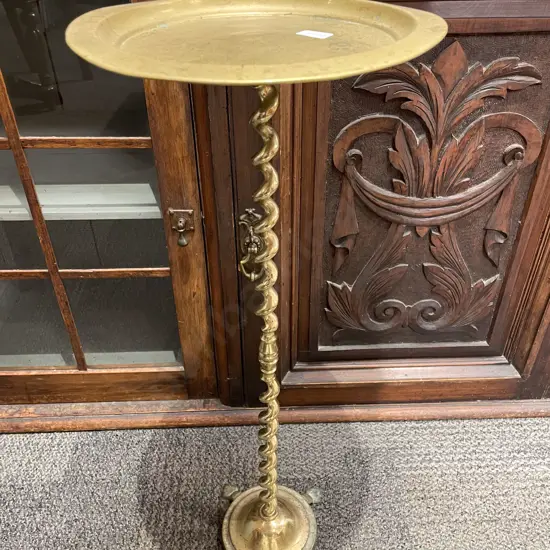 All Brass Barley Twist Plant Stand