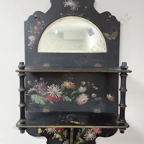 Early C20th Japanese Lacquered Wall What-Not