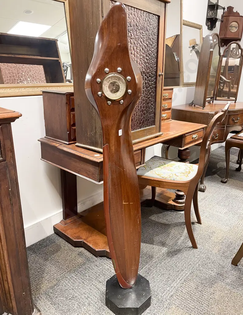 Vintage Propeller Blade Barometer Image 1++