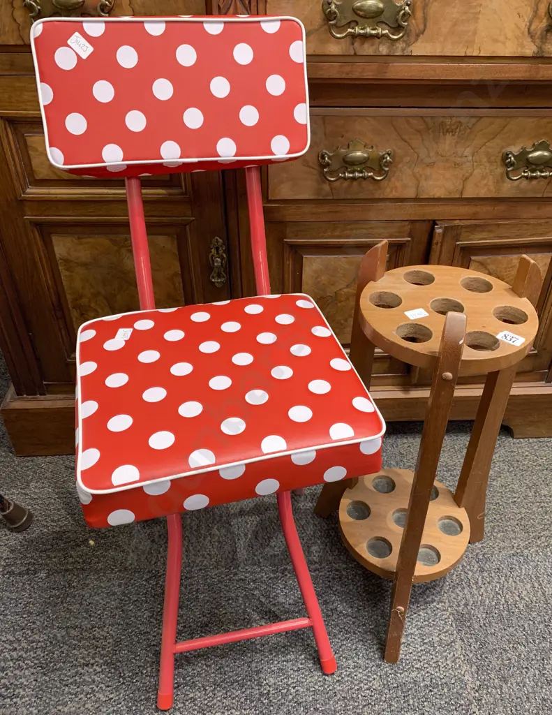 Stick Stand With Stool and Walking Stick Image 1++