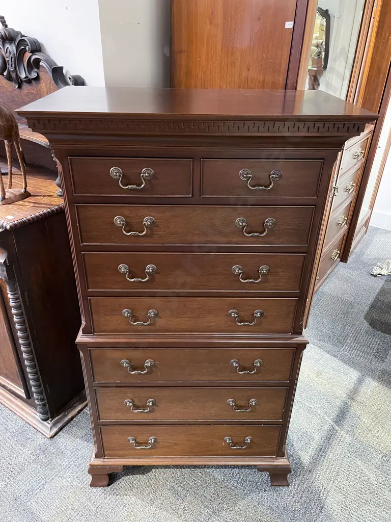 Geo III Style Mahogany Tall Boy Image 1++