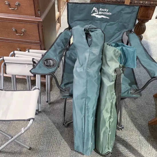 Six Various Folding Seats and Stools