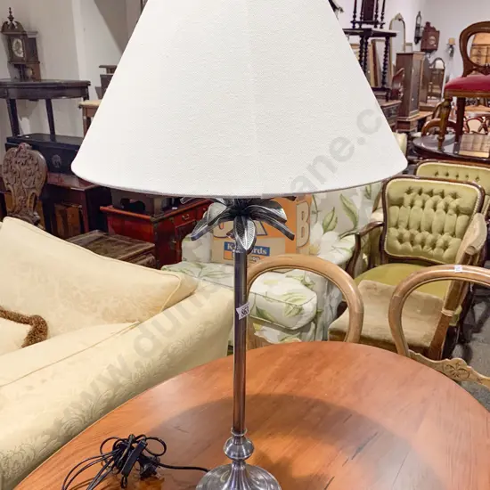 Modern Chromed Lamp and Shade