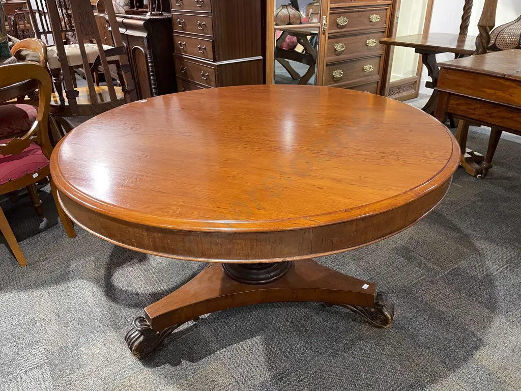 Victorian Colonial Kauri Circular Breakfast Table Image 1++
