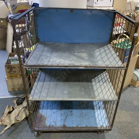 Industrial Steel Three Tier Factory Trolley