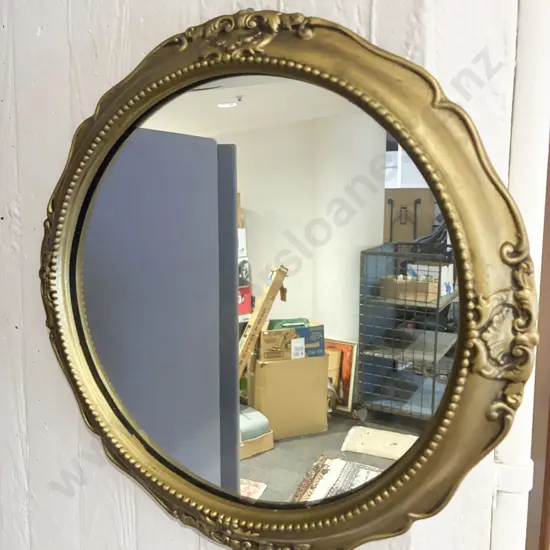 Small Circular Gilt Wall Mirror
