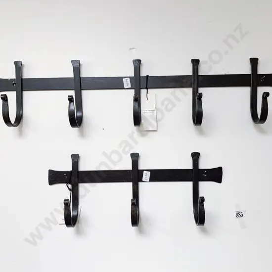 Set of Two French Country Collection Metal Coat Hooks