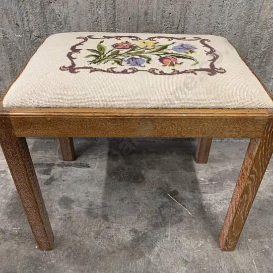 Oak Dressing Stool By Heal and Son London