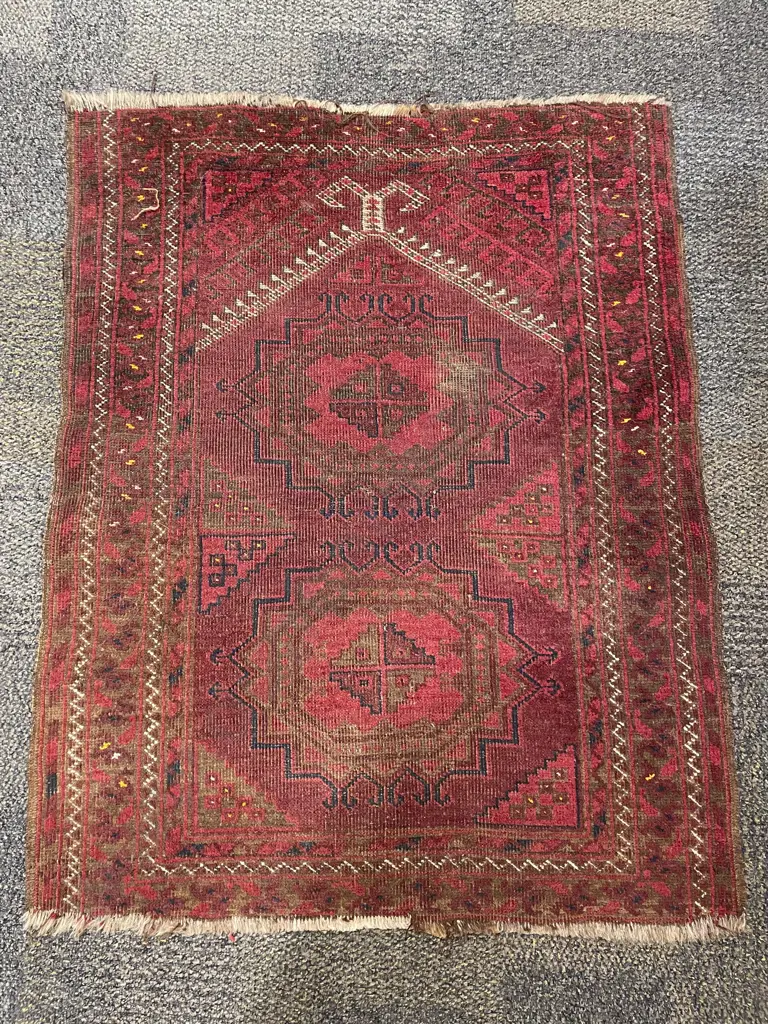 Small Antique Afghan Turkoman Rug Image 1++