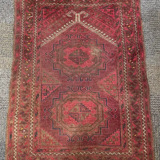 Small Antique Afghan Turkoman Rug
